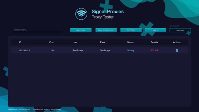 Signal proxy tester