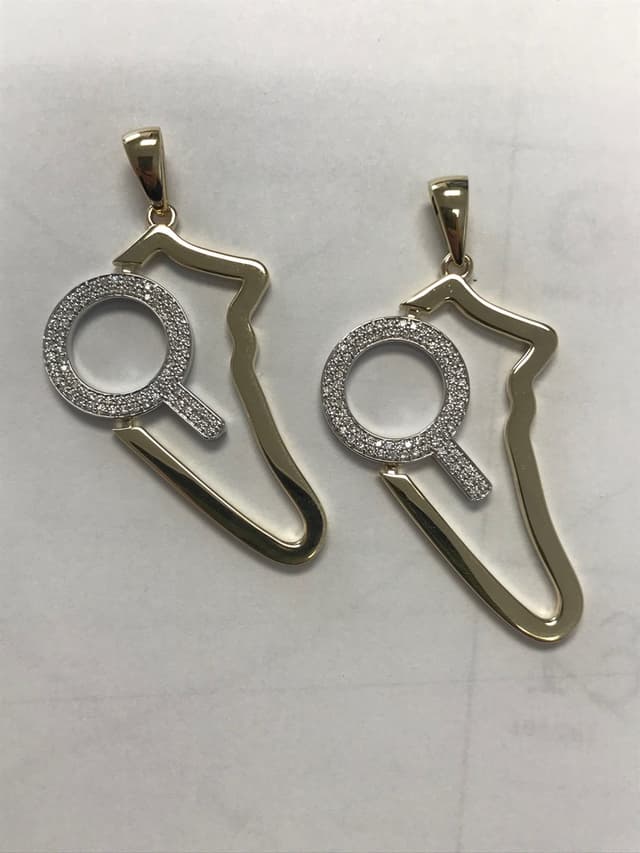 Gold pendants